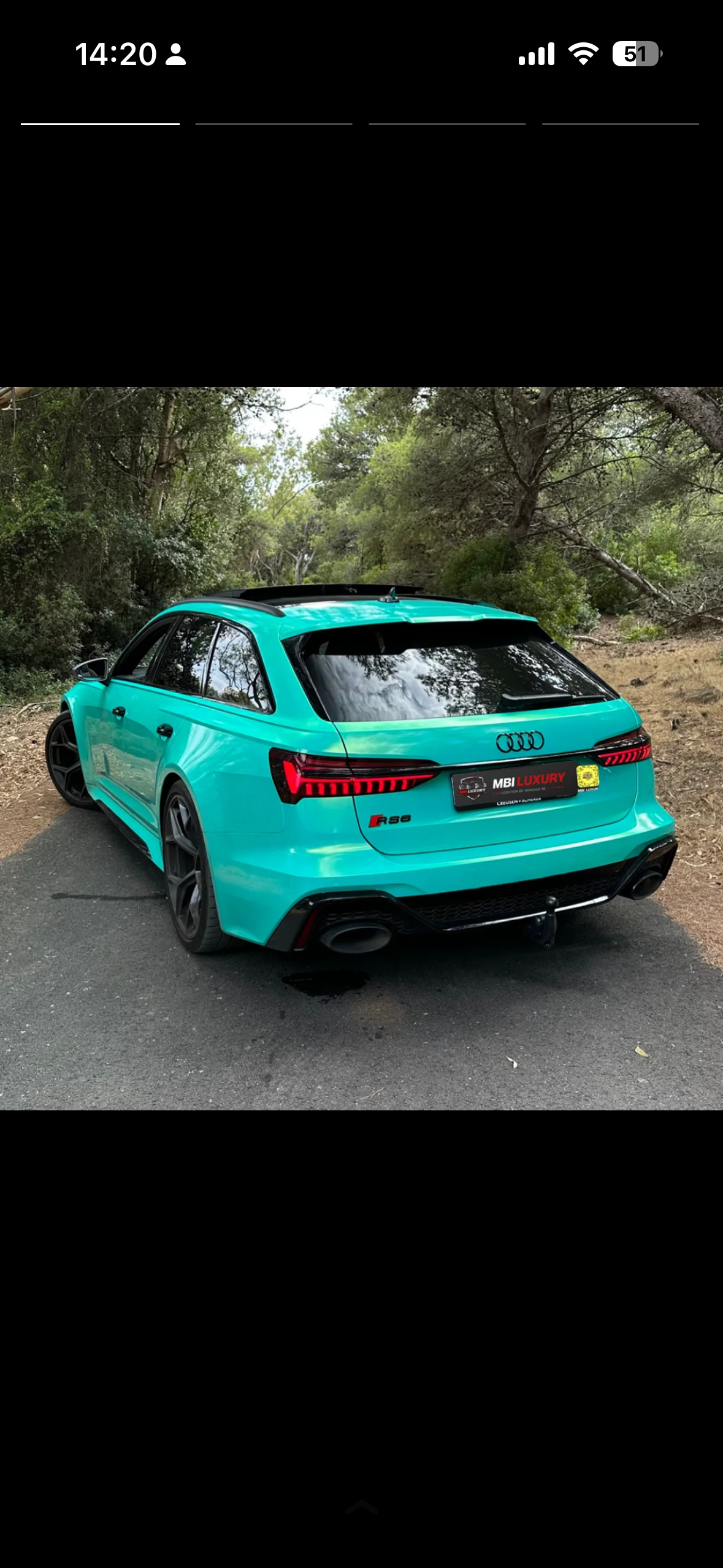 Audi RS6 Performance 2025 verte turquoise